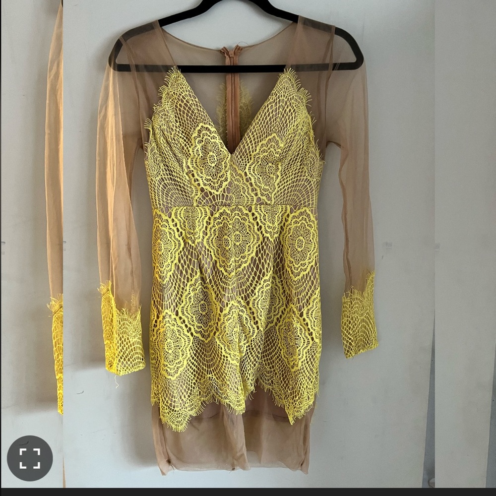 Yellow sheer dress